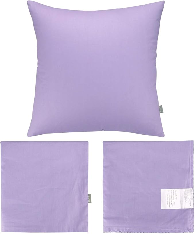 4-Pack 100% Cotton Comfortable Solid Decorative Throw Pillow Case, Thmyo Square - Image 7