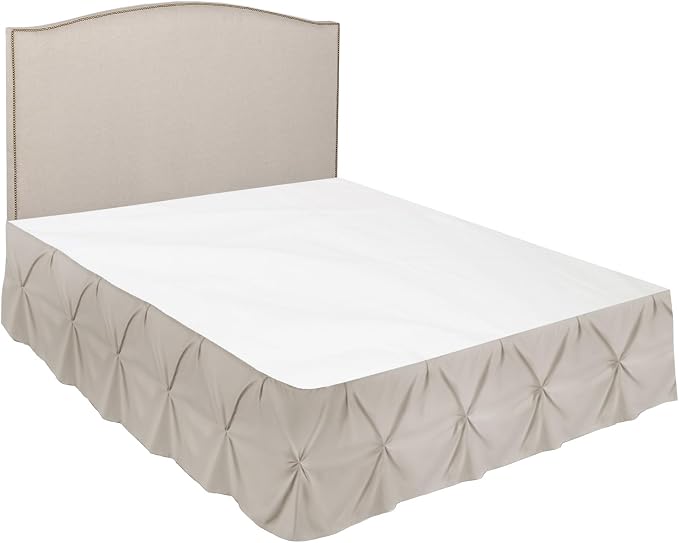 Nestl Linen Bed Skirt Twin Size, Pinch Pleat Twin Bed Skirt, Hotel Quality - Image 7