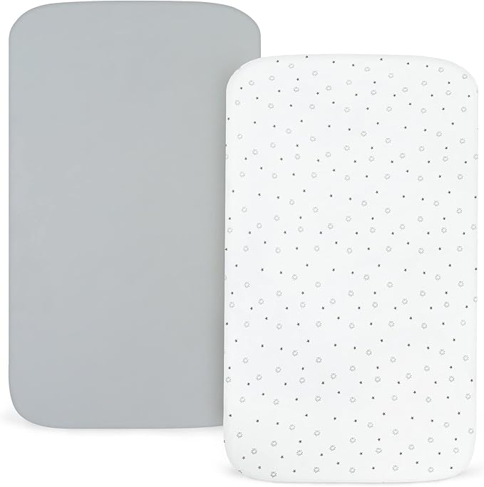 Bassinet Sheets 2 Pack, Fit for Graco Travel Lite Crib, My View 4 in 1 - Image 2