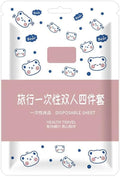 Portable Disposable Bed Sheet, Duvet Cover, Pillowcase Four Piece Set, by Unknown
