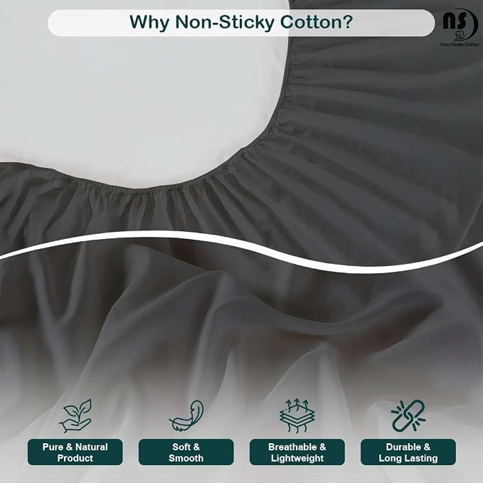 NON Sticky cotton Twin Size Sleeper Sofa Sheets, 4 Piece Egyptian Cotton Bed - Image 4