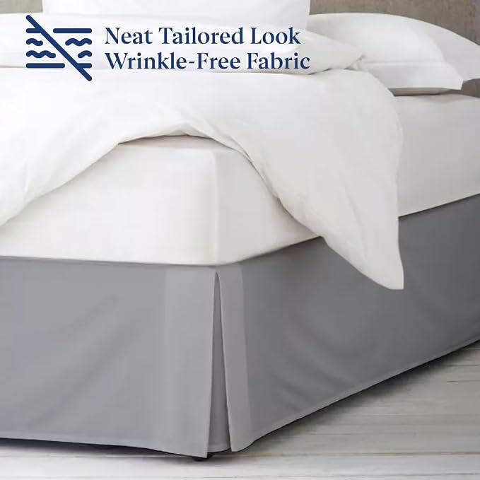 SKY BEDDINGS Luxury Pleated Twin Bed Skirt - Image 4