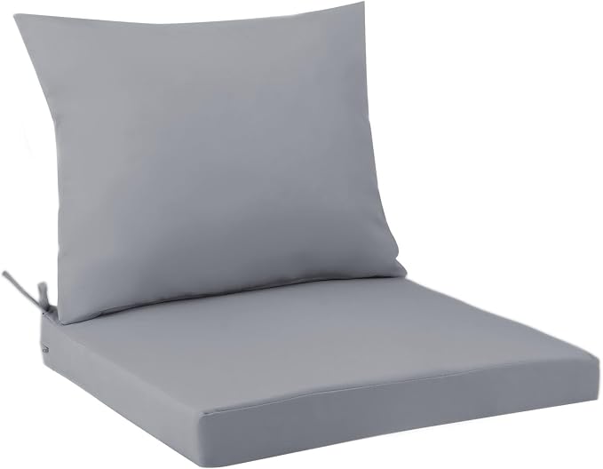 Outdoor Seat Cushion Set 22 x 22 In, Water-Resistant & Fade-Resistan, Patio by Unknown