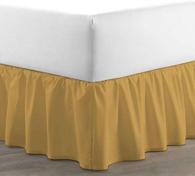 Bed Skirt - Ruffled Bed Skirt 12 Inch Drop Dust Ruffle - Dust Ruffle Bedskirt by Unknown