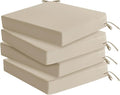 Outdoor Chair Cushions Set of 4: Waterproof & Fade Resistant Seat Cushion by SUMMSUN