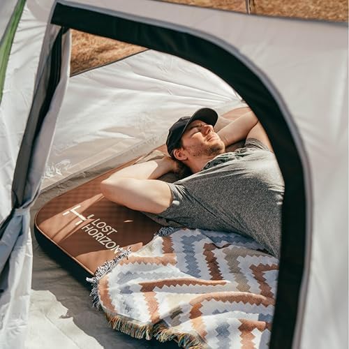 LOSTHORIZON Air & Foam Camping Mattress, Self-Inflating Sleeping Pad, 4.5" Thick - Image 7