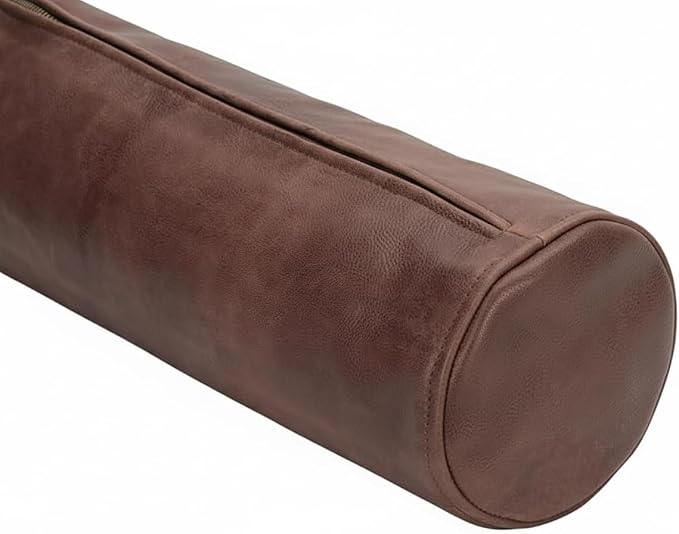 Leather Cylindrical Cushion Cover – 100% Lambskin Round Bolster Pillow Cover | by SouthBeachLeather