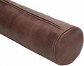 Leather Cylindrical Cushion Cover – 100% Lambskin Round Bolster Pillow Cover | by SouthBeachLeather