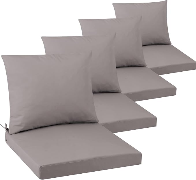 Outdoor Seat Cushion Set 22 x 22 In, Water-Resistant & Fade-Resistan, Patio by Unknown