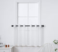 PI Ivory Sheer Tier Curtains 30 Inches Length by PI