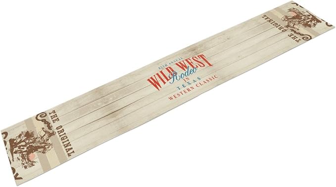 Western Cowboy Table Runner, Rustic Country Cowboy American Wild West Riding - Image 6