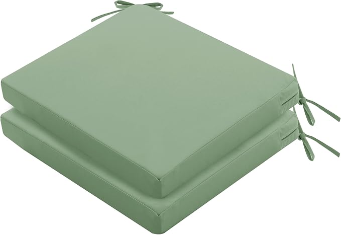 Outdoor Chair Cushions Set of 2: Waterproof & Fade Resistant Deep Seat Cushion by SUMMSUN