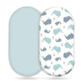 Stretchy Ultra Soft Fitted Bassinet Sheet Set 2 Pack, Universal Fit by BUYNOW