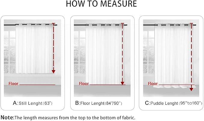 PI Sheer Curtains 84 Inches Length - Image 8