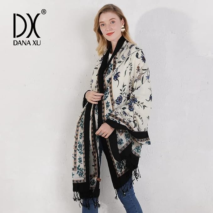 DANA XU 100% Merino Wool Pashmina Shawl - Image 7