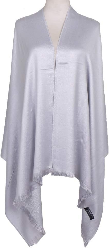 LMVERNA Women's Sparkling Metallic Soft Pashmina Shawls and Wraps Scarf in - Image 3