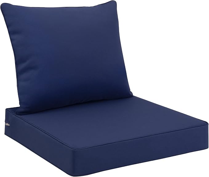 Favoyard Outdoor Seat Cushion Set 24 x 24 Inch Waterproof & Fade Resistant by OutdoorFurnitureAccessories