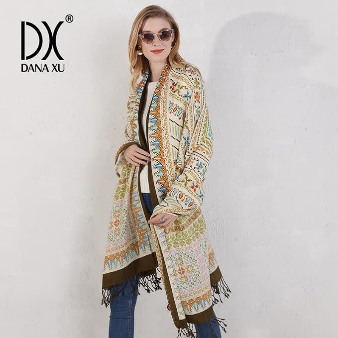 DANA XU 100% Merino Wool Pashmina Shawl - Image 8