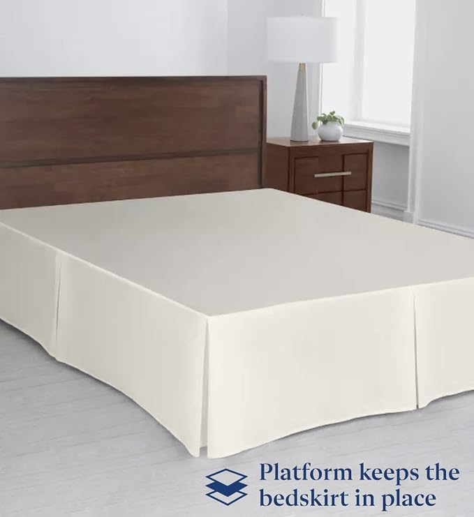 SKY BEDDINGS Luxury Pleated Queen Bed Skirt - Image 3