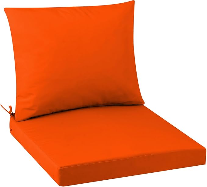 Outdoor Seat Cushion Set 22 x 22 In, Water-Resistant & Fade-Resistan, Patio by Unknown
