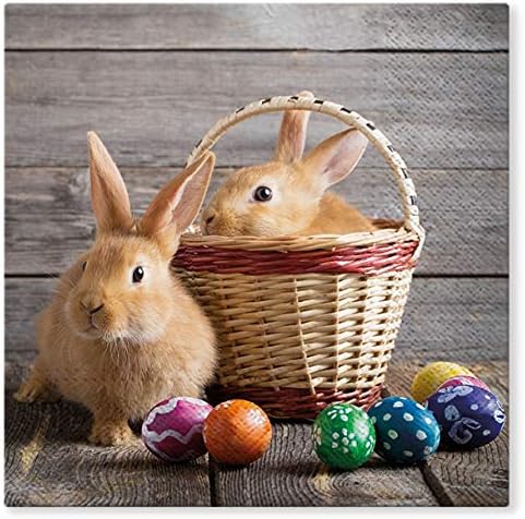 AM Decor Easter Luncheon Bunnies Napkins 20-Count Dinner Paper Napkins - Image 2