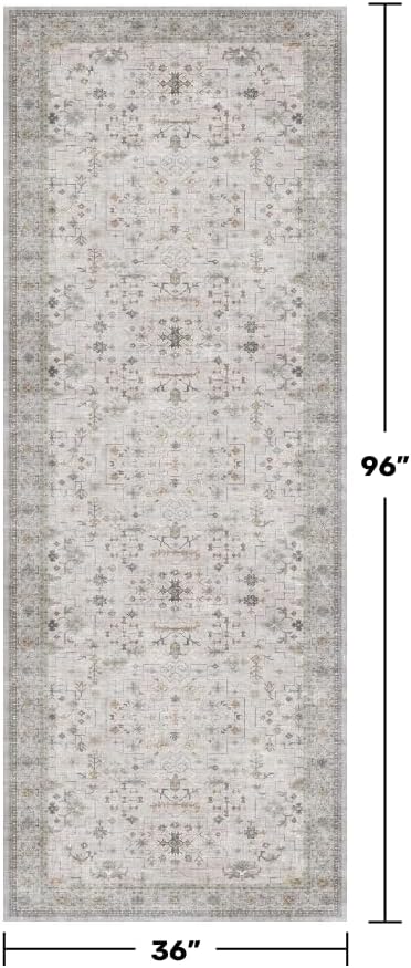 Floral 3x8 Wide Hallway Runner - Image 2