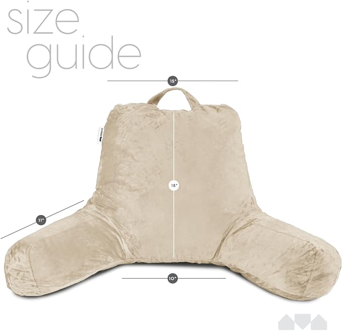 Milliard Reading Pillow with Arms, Shredded Memory Foam Back Pillow - Image 8