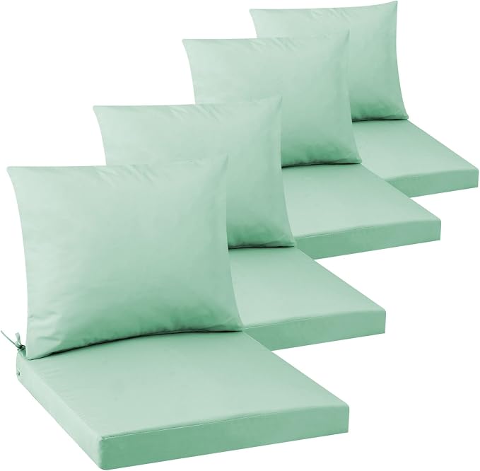 Outdoor Seat Cushion Set 22 x 22 In, Water-Resistant & Fade-Resistan, Patio by Unknown