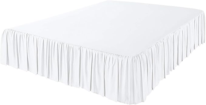 KRISHNA Ruffled Bed Skirt with Split Corners Full, 100% Microfiber Hotel Quality - Image 2