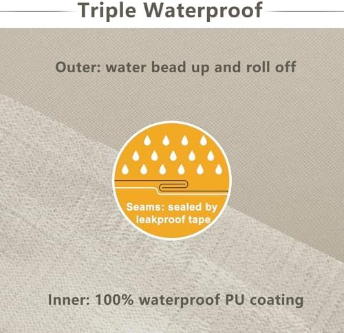 Favoyard Patio Chair Cushions 18 x 18 x 3 Inch Waterproof Outdoor Seat Cushions - Image 4