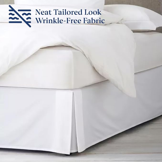 SKY BEDDINGS Luxury Pleated Full Bed Skirt - Image 4
