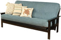 BOWERY HILL Modern Full-Size Linen Fabric Futon in Aqua Blue-Frame Not Included by BOWERYHILL