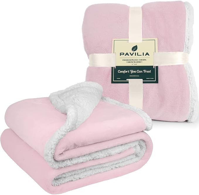 PAVILIA Sherpa Fleece Throw Blanket - Image 9
