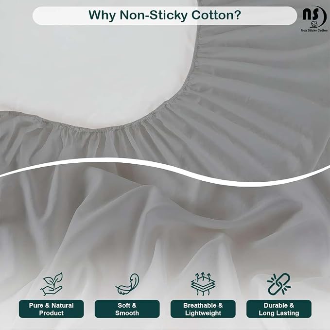 NON Sticky cotton Full Size Sleeper Sofa Sheets, 4 Piece Egyptian Cotton Bed - Image 4