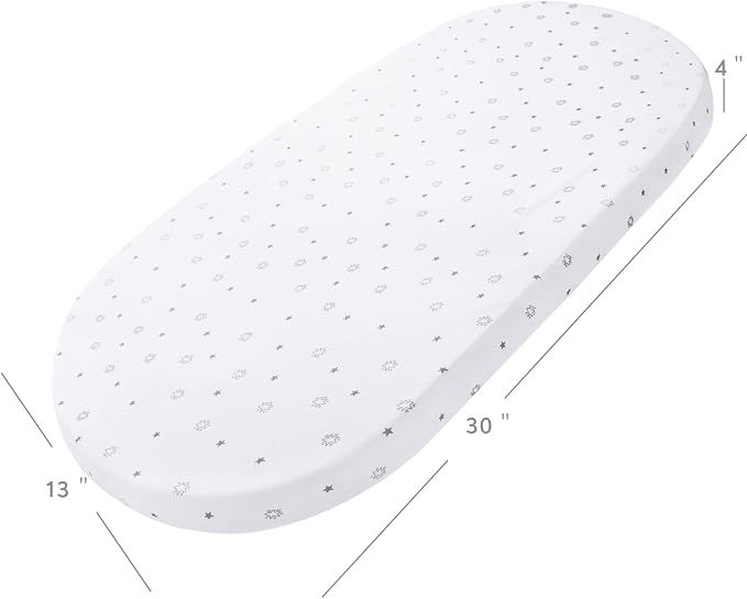 Bassinet Fitted Sheets Fit for UPPAbaby, Chicco LullaGo Anywhere Bassinet and - Image 8