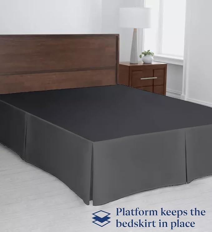 SKY BEDDINGS Luxury Pleated Queen Bed Skirt - Image 3