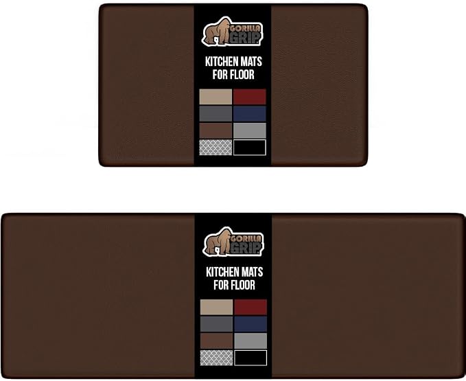 GORILLA GRIP 2 Pack Comfortable Cushioned Kitchen Mats by GorillaGrip