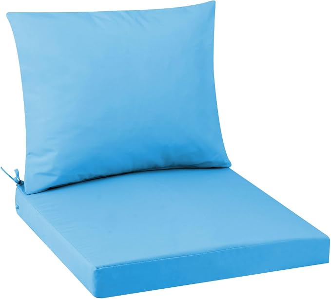 Outdoor Seat Cushion Set 22 x 22 In, Water-Resistant & Fade-Resistan, Patio by Unknown