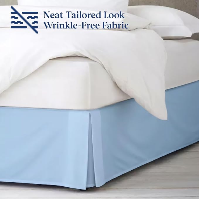 SKY BEDDINGS Luxury Pleated Full Bed Skirt - Image 4