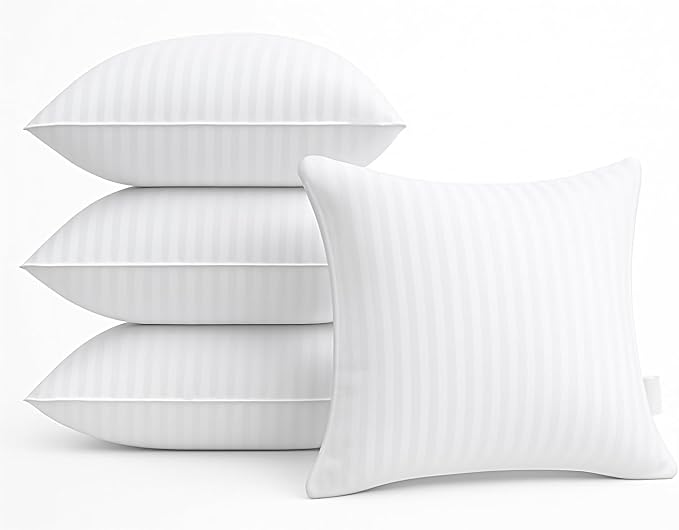 Oubonun 18 x 18 Throw Pillow Inserts, Firm and Fluffy Decorative Square Pillows by Oubonun