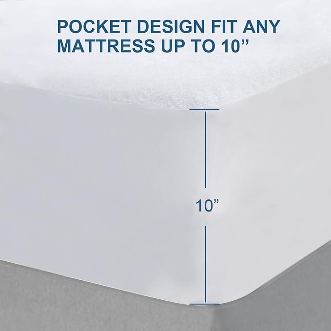 Cot Size Mattress Protector Waterproof, Smooth Top Mattress Protector - Image 5