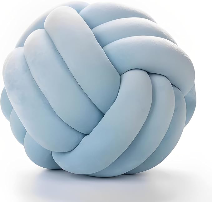 Knot Ball Pillows, Round Throw Pillow Cushion Home Decoration Soft Plush Pillow by KEBAIHUA