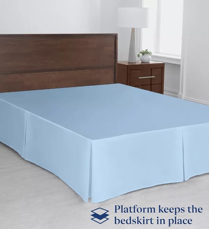 SKY BEDDINGS Luxury Pleated Full Bed Skirt - Image 3