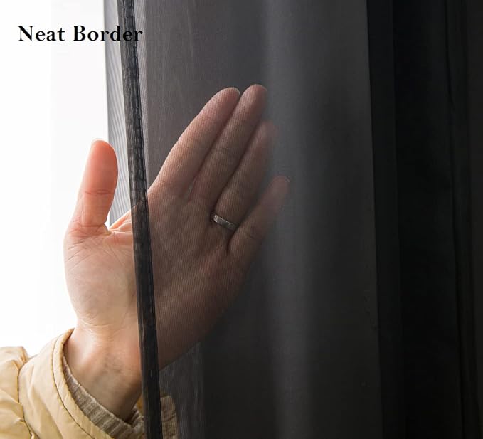 PI Sheer Curtains with Ring Top 72 Inches - Image 4