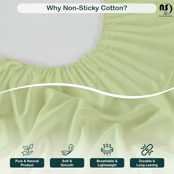 NON Sticky cotton Queen Size Sleeper Sofa Sheets, 4 Piece Egyptian Cotton Bed - Image 4