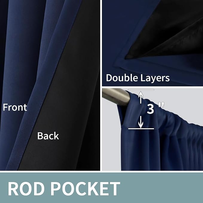 BGment Blackout Curtains for Bedroom 84 Inch Length, Full Room Darkening - Image 6