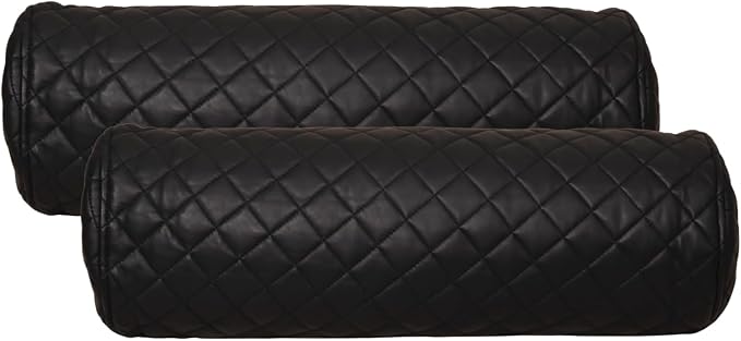 Neck Roll Pillow Cushion Cover, 24x5 Inch Full Moon Round Bolster Pillow Case by Ganloz