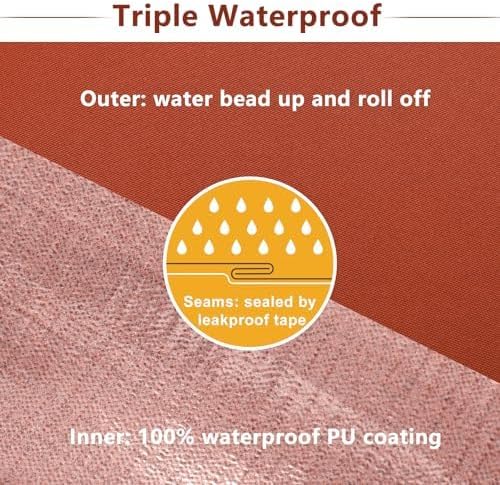 Favoyard Patio Chair Cushions 18 x 18 x 3 Inch Waterproof Outdoor Seat Cushions - Image 4