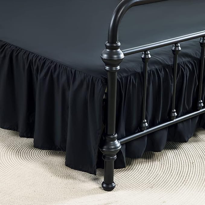 Bed Skirts King Size 12 Inch Ruffled Bed Skirt by xuandian