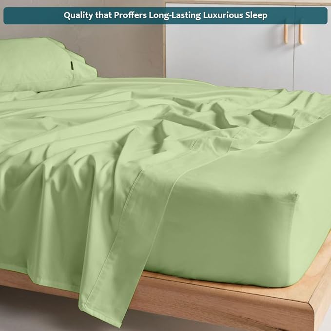 Luxury Queen Sleeper Sofa Bed Sheet Set, 100% Egyptian Cotton, 338 Thread Count - Image 7